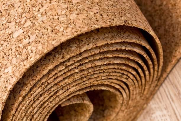 Rollenkork Meterware - Masse 1m x 10m - Fläche (10m²) - Dicke von 2mm bis 10mm - Schalldämmung von B