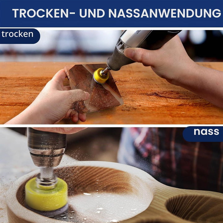 Senmai Tools 25mm Schleifpapier Klett Nasse Trockene 1 Zoll Schleifpads Körnung 80-3000/5000/10000,