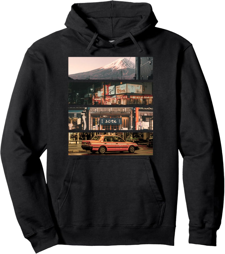 Ästhetischer Stil Vaporwave Japan 80er 90er Tokyo Osaka Pullover Hoodie