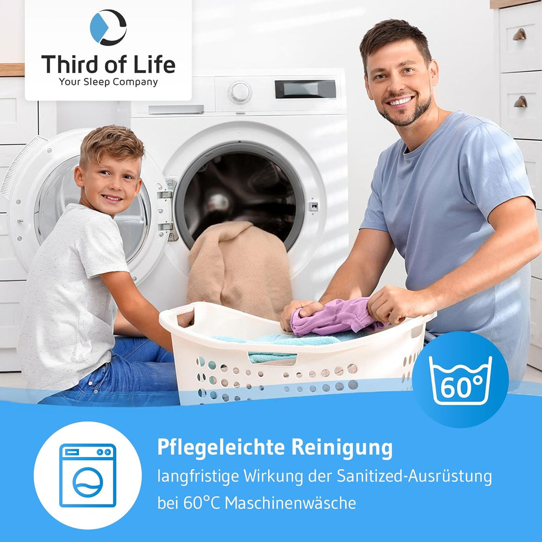 Bettdecke Blanco, Testsieger 2021, Weiche Winterdecke in Allen Grössen, Stepp-Decke mit Feuchtigkeit