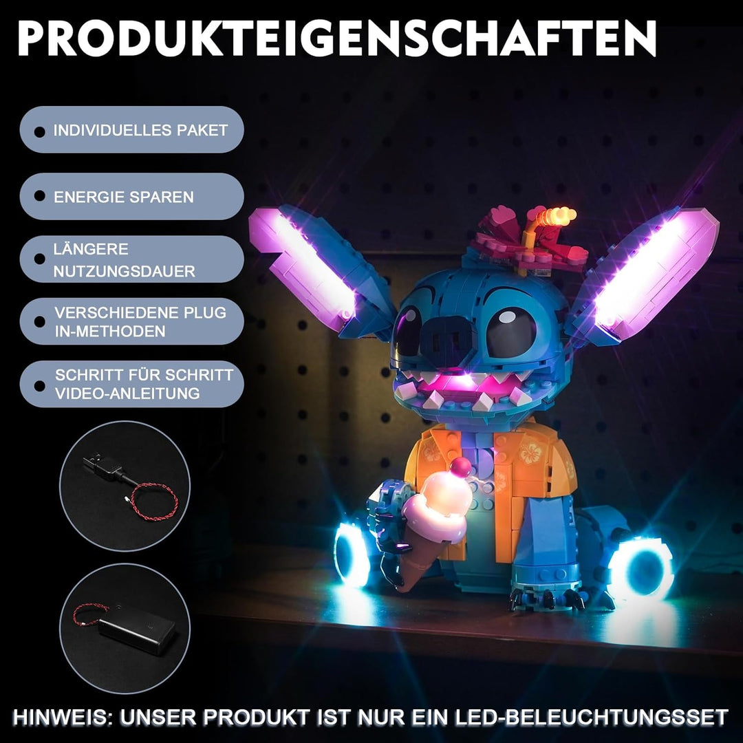 Led Licht Set Kompatibel mit Lego 43249 Stitch (Kein Modell), Dekorationsbeleuchtungsset Compatible