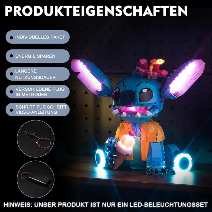 Led Licht Set Kompatibel mit Lego 43249 Stitch (Kein Modell), Dekorationsbeleuchtungsset Compatible