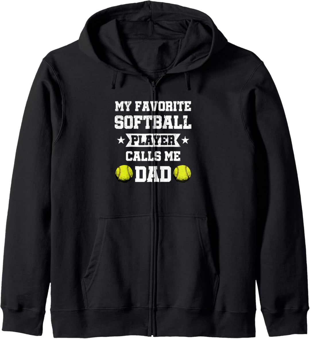 Mein Lieblings-Softball-Spieler nennt mich Papa Vatertag Kapuzenjacke