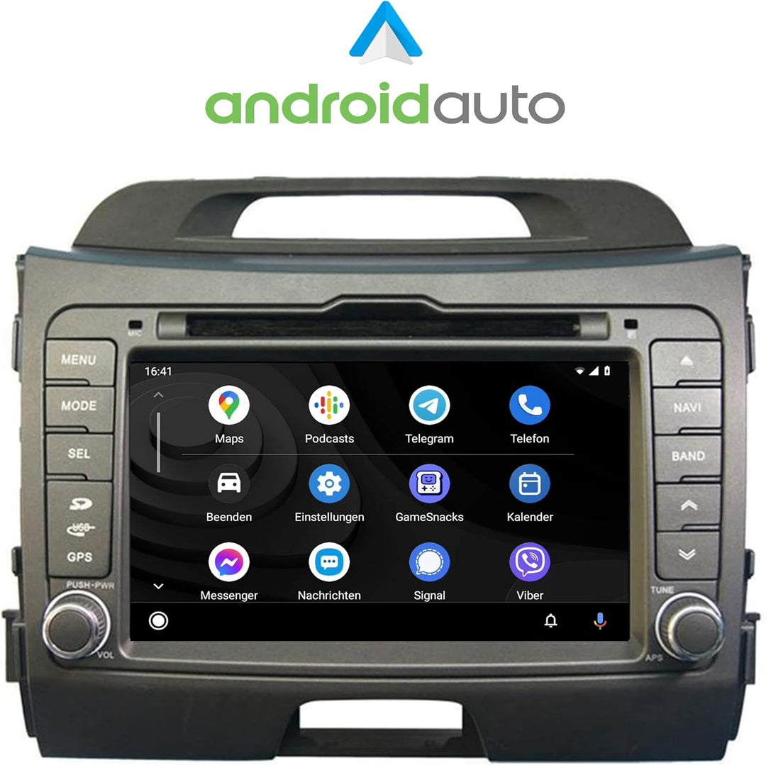 Kompatibel mit: Kia Sportage III 8" Touchscreen Android Autoradio DVD GPS Navigation CarPlay Android