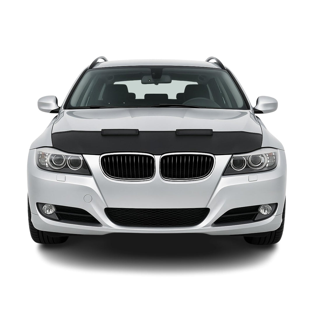 Haubenbra Steinschlagschutz kompatibel mit BMW 3er E90 E91 E92 E93 2008-2011 Schwarz 1 tlg Halb Schw