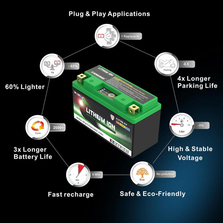Skyrich HJT9B-FP Starterbatterie