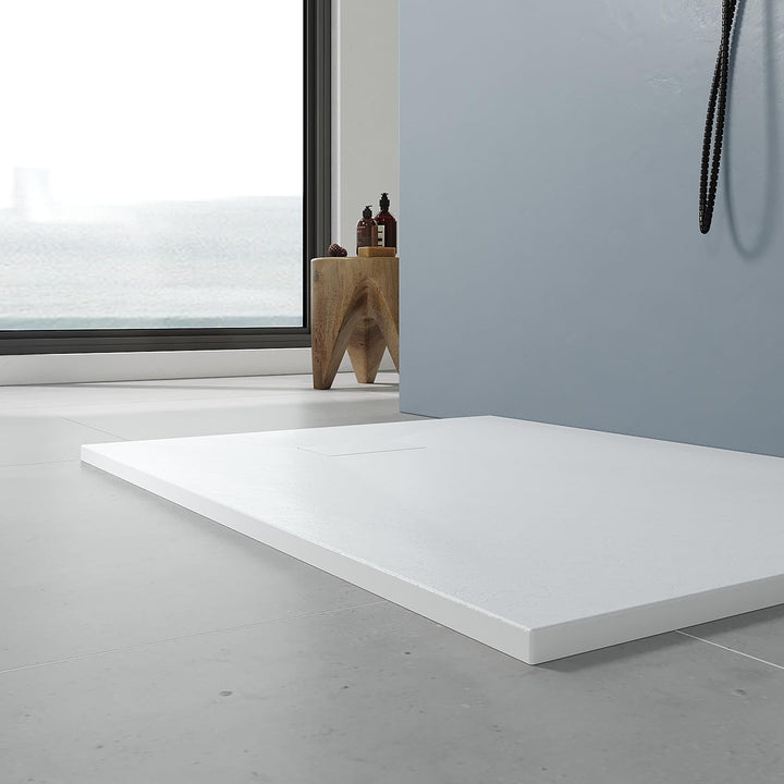 AQUABATOS SMC Duschwanne 120x80 cm Weiss Eckig Quadratisch Duschtasse Duschbecken Brausewanne Brause