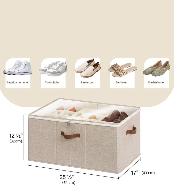 StorageWorks faltbarer Schuh Organizer für Schrank, Extragrosse Schuhaufbewahrungsbox für bis zu 24
