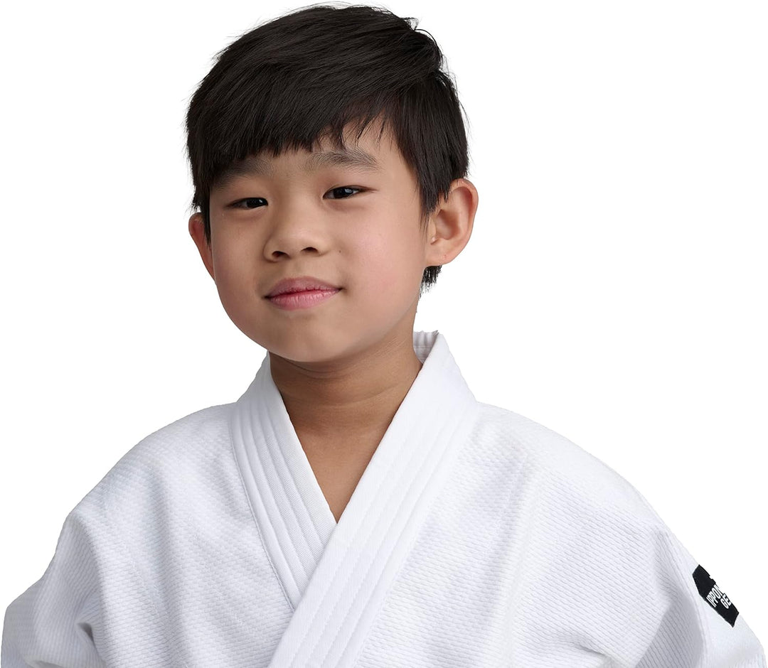 IPPONGEAR Future 2 Einsteiger &amp; Kinder Judoanzug inkl weissem Gürtel [Gummizug &amp; Schnürbund an der H