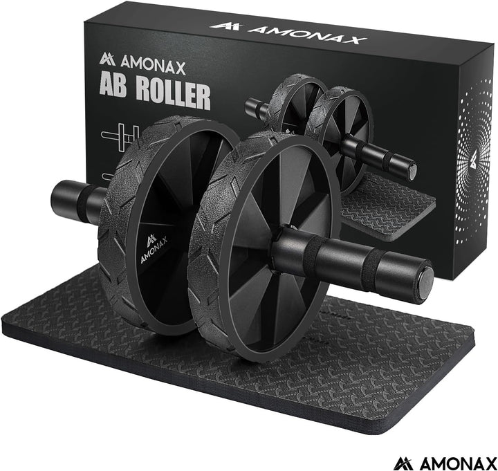 Amonax Bauchroller, bauchtrainer ab roller, bauchmuskeltrainer ab wheel set, mit Rutschfester, inkl.