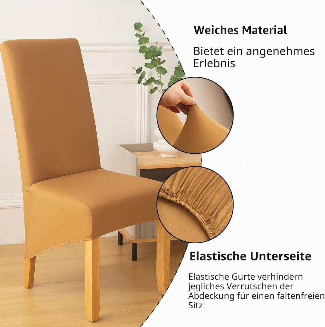 Stuhlhussen 4er Set Stuhlüberzug Elastizität Spandex Universal-Hussen für Stühle Moderne und Elegant