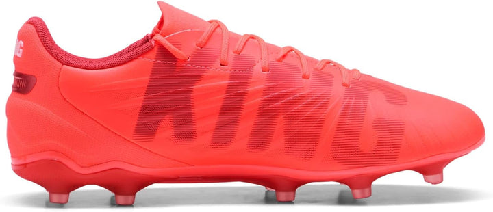 PUMA Unisex King Match Fg/Ag Soccer Shoe 39 EU Glowing Red Puma White Red Fire, 39 EU Glowing Red Pu