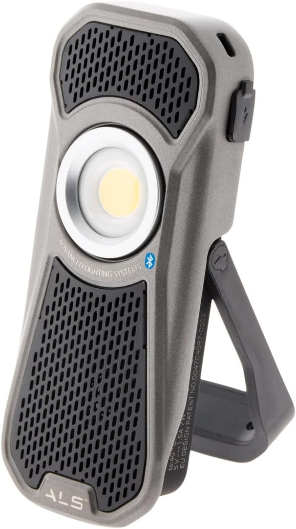 Scangrip ALS AUD601R LED-Akkuhandleuchte Audio Light 600 Lumen inkl. Bluetooth