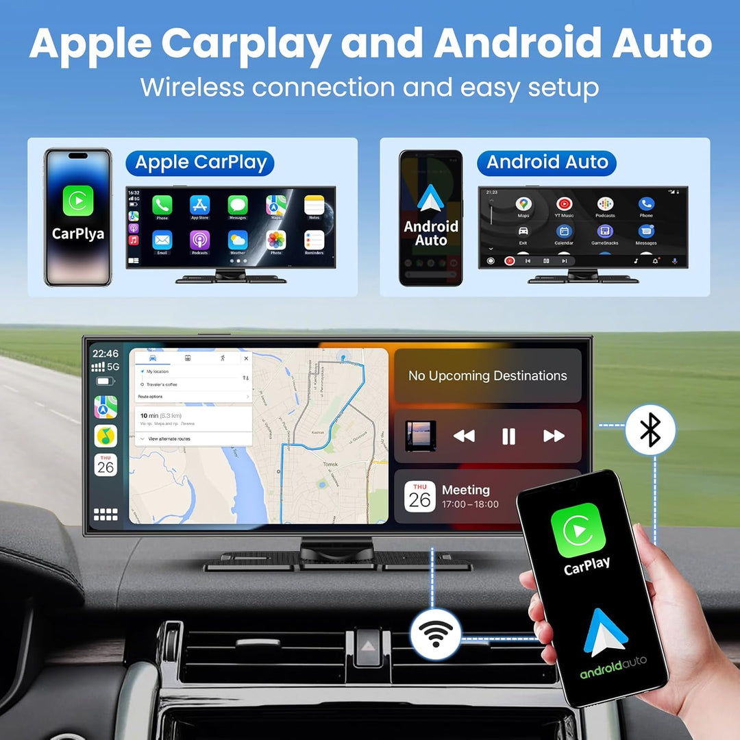 11.5 Zoll CarPlay Display für Apple CarPlay & Android Auto,Car Play IPS Touch Screen Kabelloses Carp