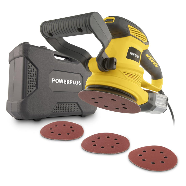 Powerplus Exzenterschleifer POWX04710 - Exzenterschleifer 450W Ø 125mm - 6 Acc.