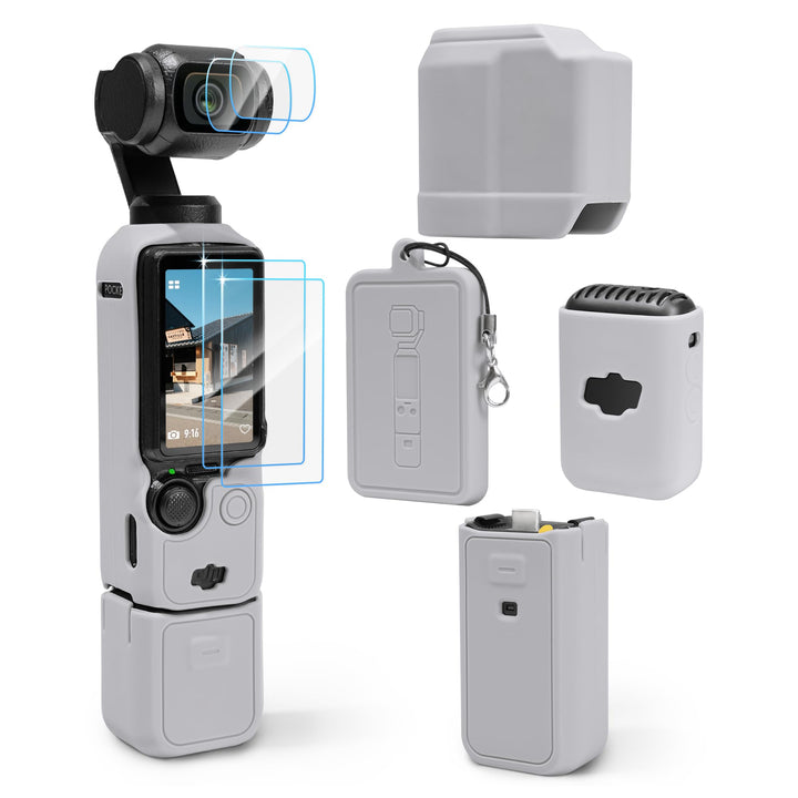 Pocket 3 Case, Soft Silikon Protective Case Cover kompatibel mit DJI Osmo Pocket 3 Creator Combo, Li