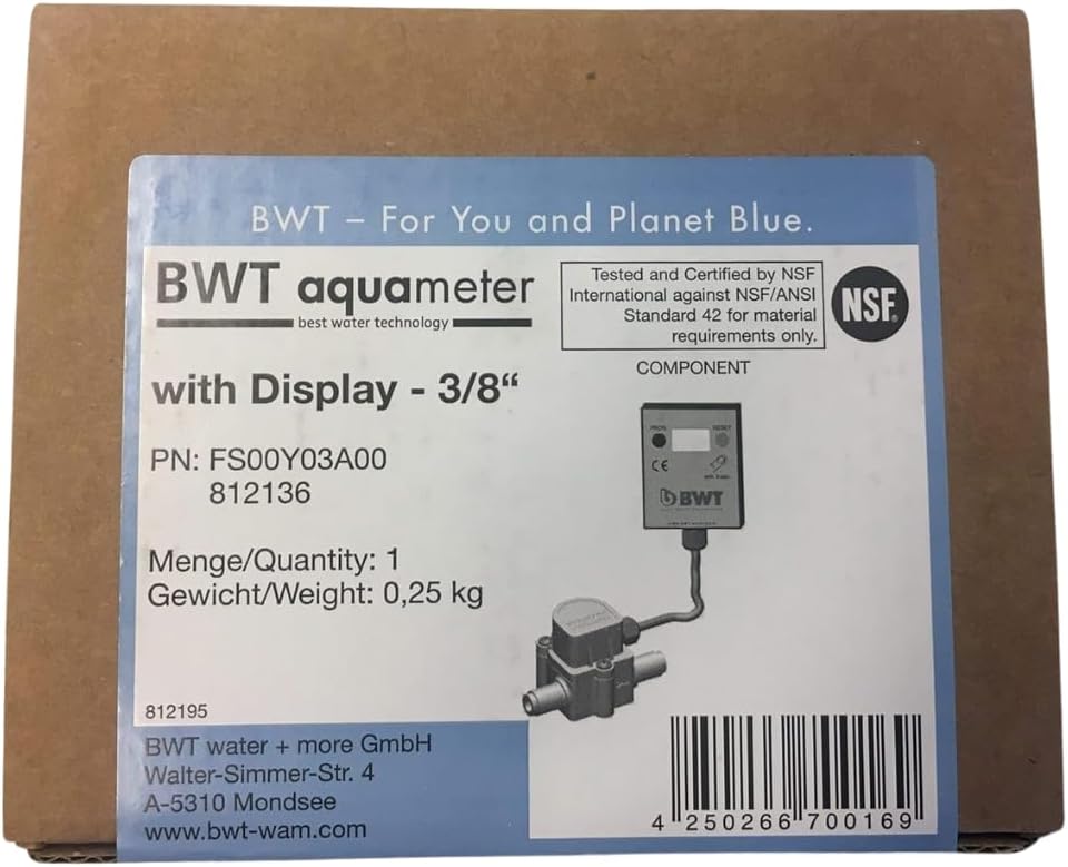 BWT Aquameter mit LCD-Anzeige 3/8" Filter für Wasserhahn, mehrfarbig, einzeln