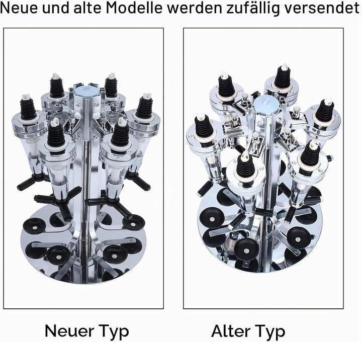Wand Montierter 6-Flaschen-Ständer, Optischer Spender für Getränke, Wein, Stahl, Bar-Butler