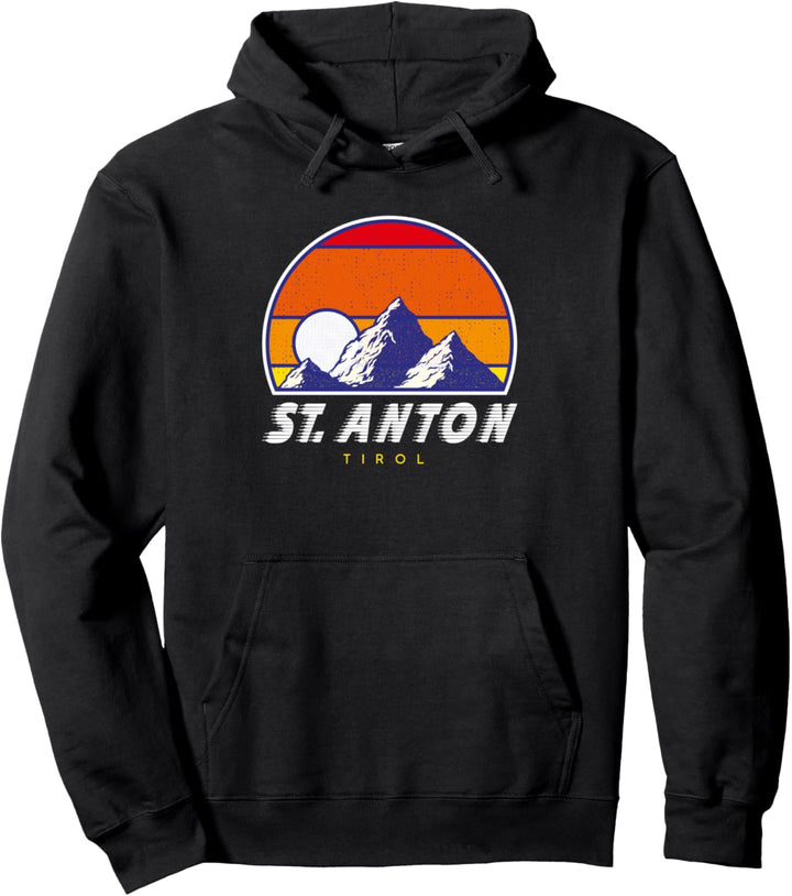 St. Anton Tirol - Österreich Retro 80s Skiferien Geschenk Pullover Hoodie