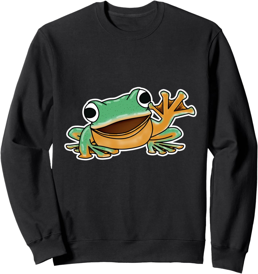 Niedliche Frosch-Illustration Besitzer Liebe Frösche Sweatshirt