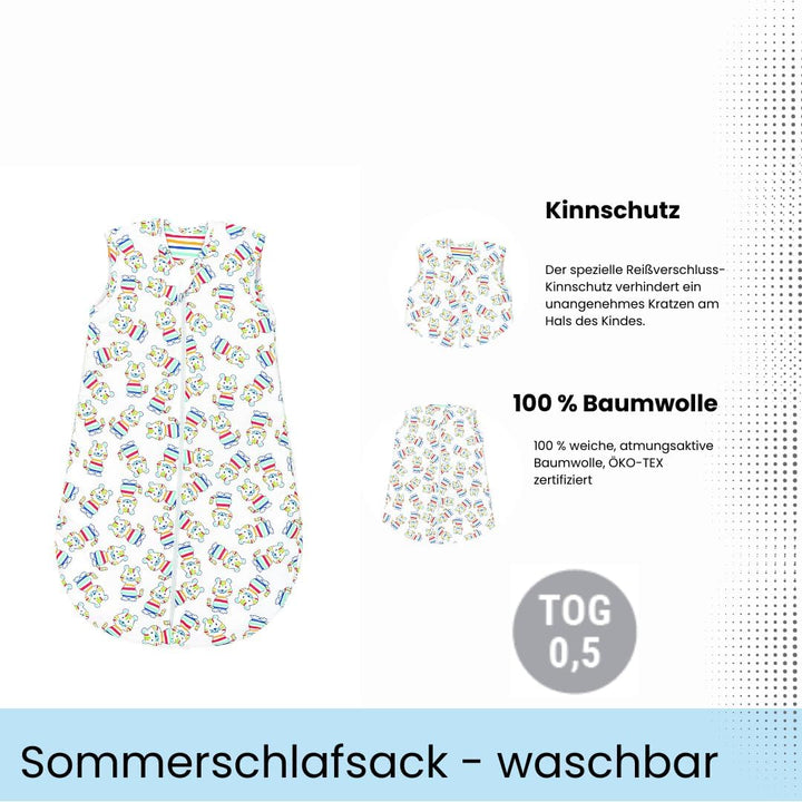 Set Odenwälder Sommerschlafsack & Stoffwindel von Kinderhaus Blaubär | Baby Schlafsack Flauschig & W
