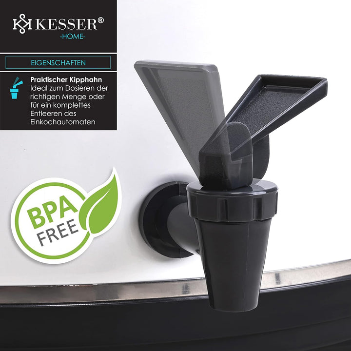 KESSER Einkochautomat 27 Liter Glühweinkocher Glühweinkessel mit Timer 2000 Watt Temperatur von 30-1