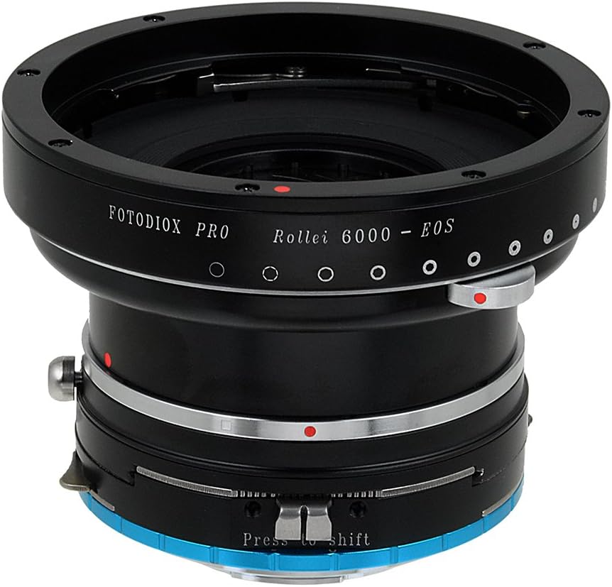 Fotodiox Pro Combo Shift Lens Adapter Kit Compatible with Rollei 6000 Lenses on Fujifilm X-Mount Cam