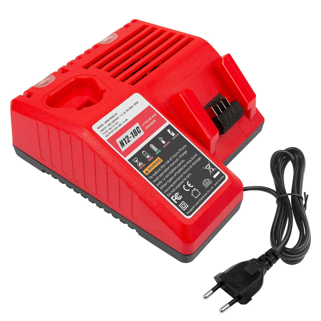 ASUNCELL M12 &amp; M18 Ladegerät für Milwaukee M18 M12 akku, Doppelte Ports Ersatzladegeräte für Milwauk