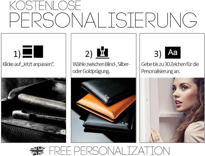 DELMON VARONE - Personalisierbarer Taschenkalender 2025 Soft Grain Leder braun - Organizer Wochenpla
