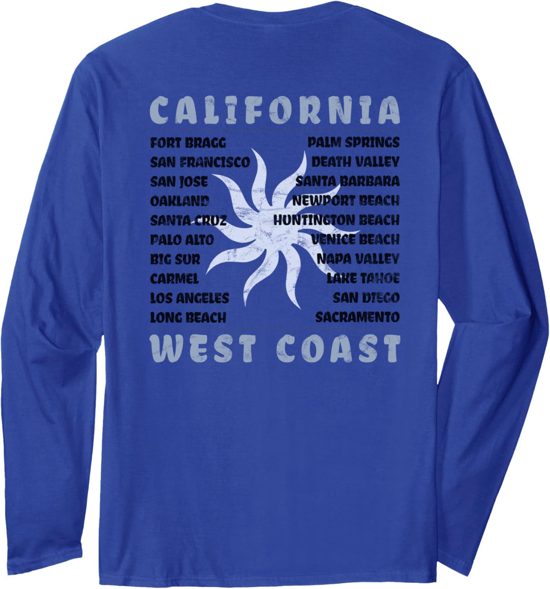 California West Coast Front Back Langarmshirt