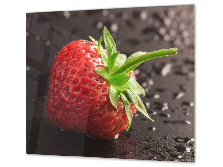 Küchenbrett aus Hartglas und Induktionskochplattenabdeckung – Schneideplatten SINGLE mit 60 x 52 cm