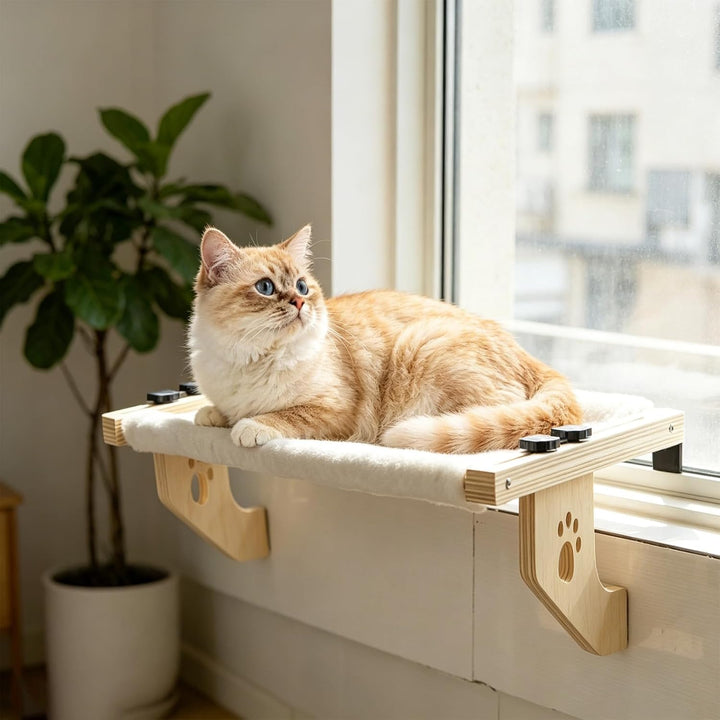 Heizungsliege Hängende Katzenhängematte, Katzenbett Fensterbank mit Montagezubehör, Balkon Katzenbet