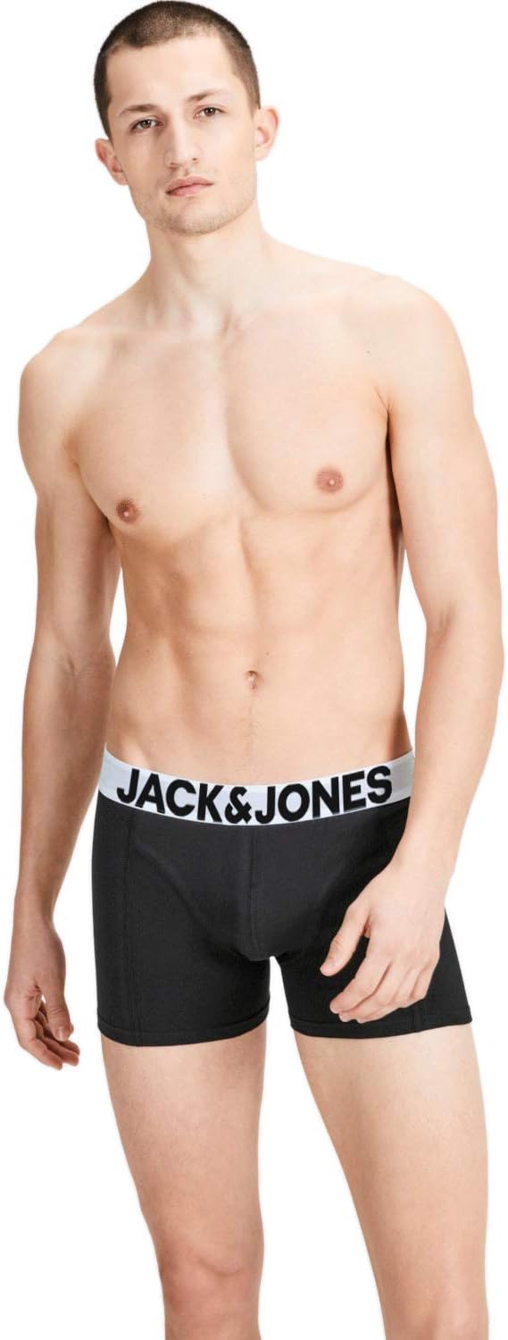 JACK & JONES Herren Unterhosen 5er Set Pack Männer Boxershorts Weiss schwarz blau grau Trunks 122048