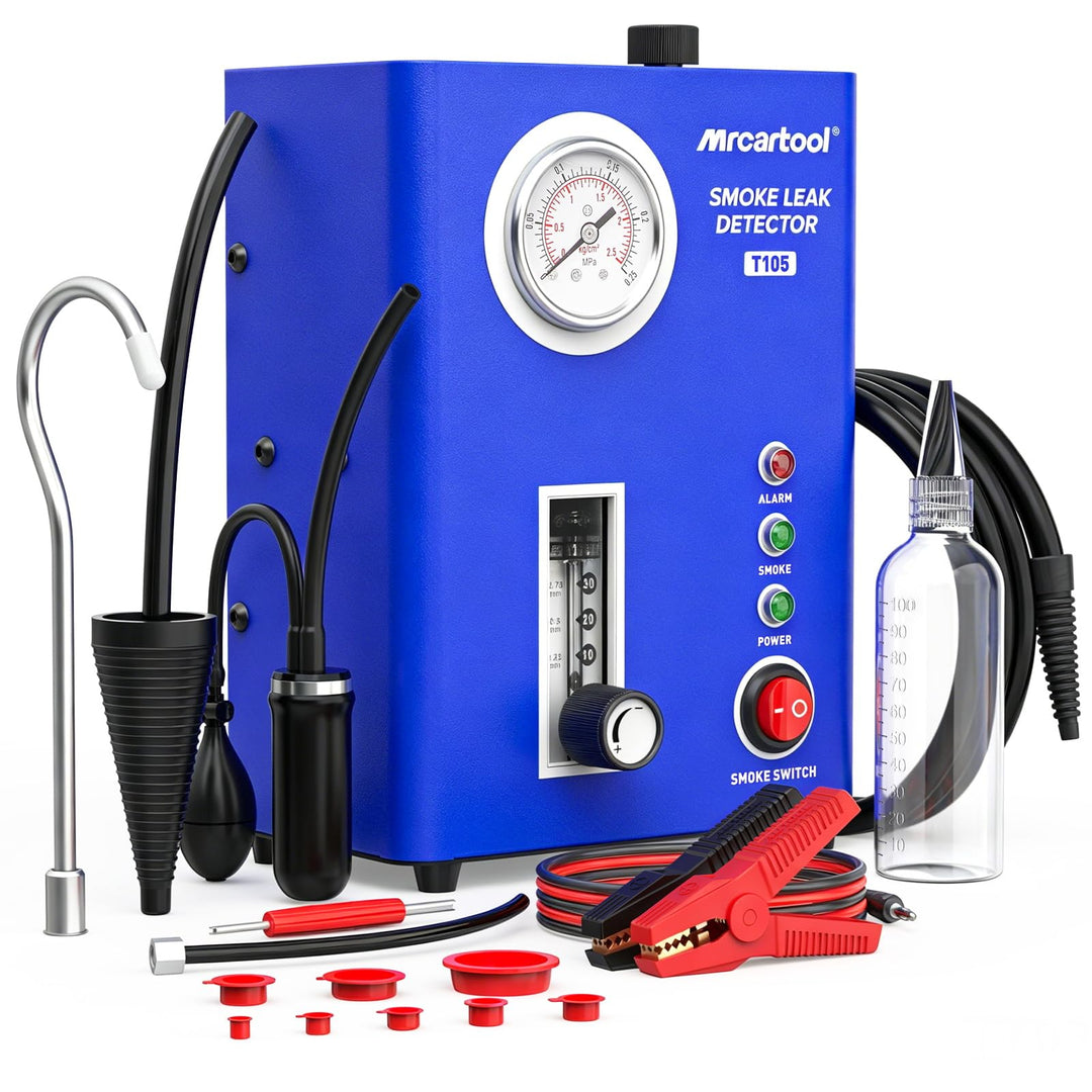 MR CARTOOL Nebelmaschine KFZ Rauchmaschine mit Druckanzeige und Rauchdurchflussmesser, Kfz EVAP Nebe
