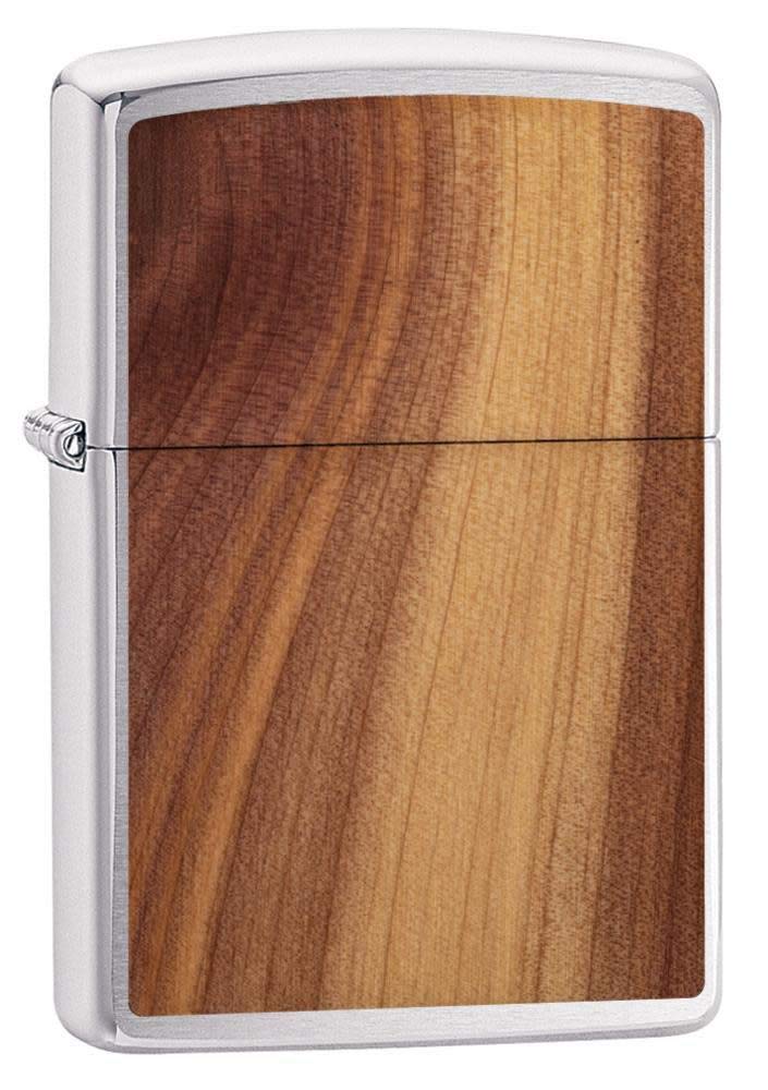 Zippo 29900 Woodchuck Feuerzeug mit Zedern-Motiv, Winddicht, Chrom, reguläre Passform