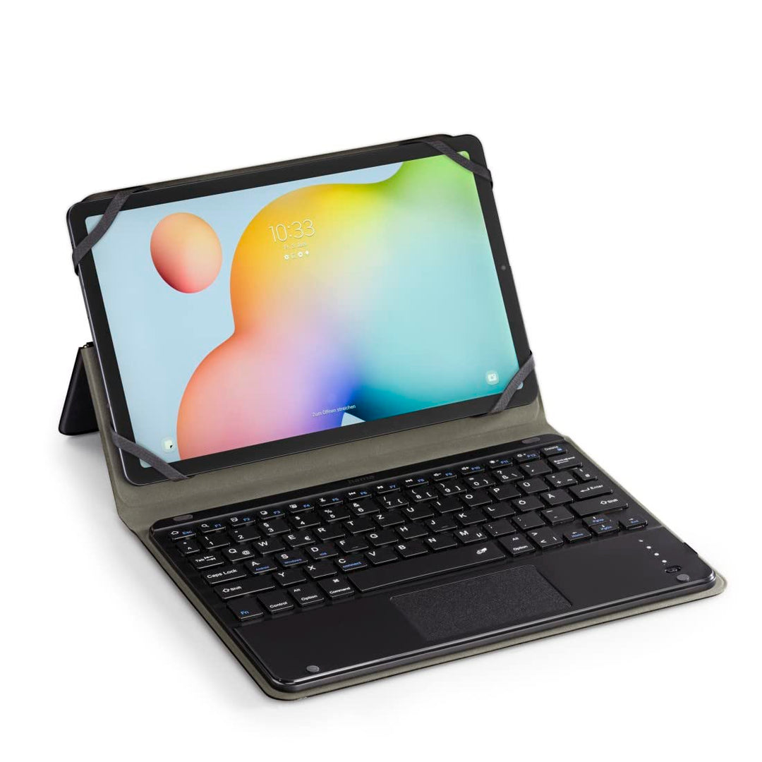 Hama Hülle mit Tastatur für Tablets 9,5 – 11“ (Bluetooth Tastatur mit Touchpad, Standfunktion, magne