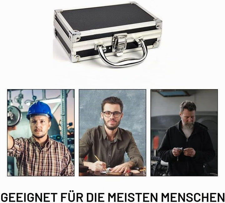 Mini-Aluminium-Flugkoffer, Kleine Werkzeugkasten Aufbewahrungsbox, Abschliessbarer Universal-Transpo