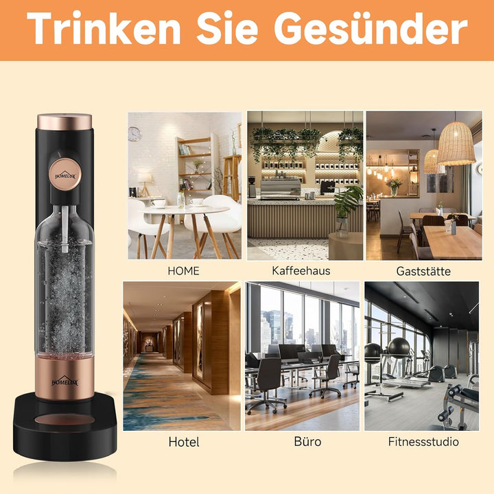 HOMELUX Wassersprudler, Sprudelwasser Maschine Mit 1L PET-Flaschen Bpa-Frei, Soda Maker, Wasser Spru