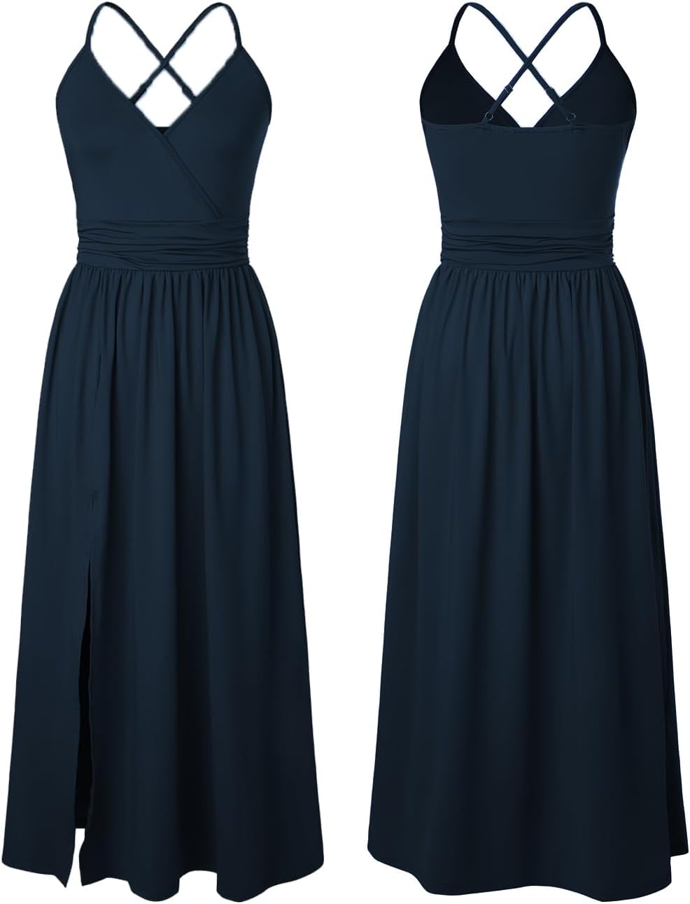 JENJON Damen Sommer Kleid Elegant Off Shoulder Kurzarm Ohne Arm V-Ausschnit Tunika Maxikleider Casua