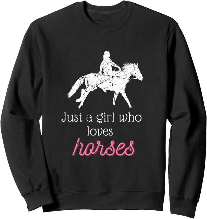 Pferd Geschenk Nur ein Mädchen, das Pferde Nutztier liebt Sweatshirt