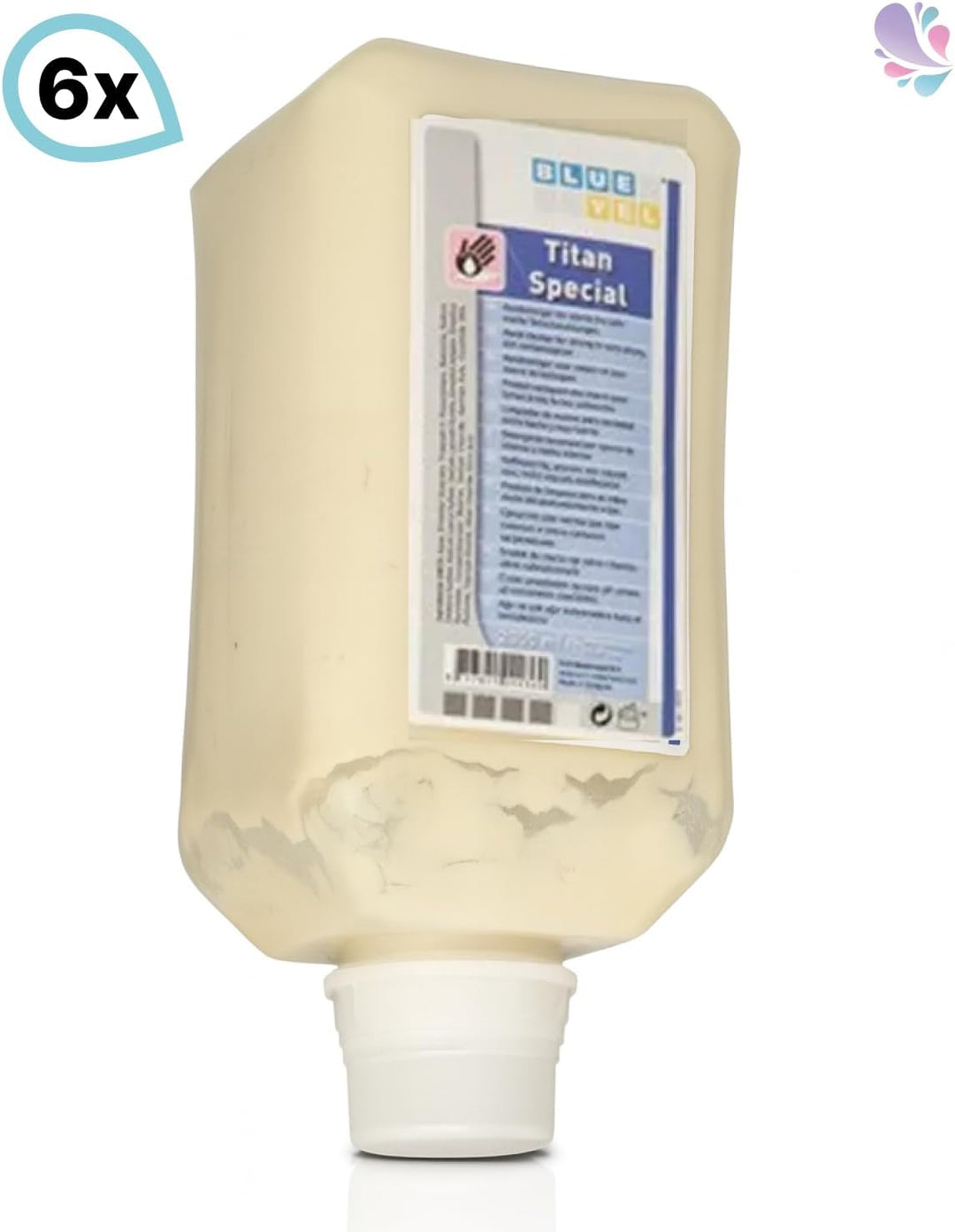Blanc HYGIENIC Grobreiniger Titan Spezial, 6X 2 Liter Vakuumflaschen – Handreinigungspaste, silikonf