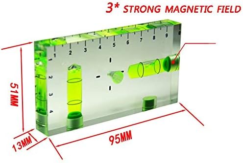 umei Transparente T-Type Multifunktionswaage Wasserwaage Zwei-Wege-Ebene mit Magnetskala, Grösse 95