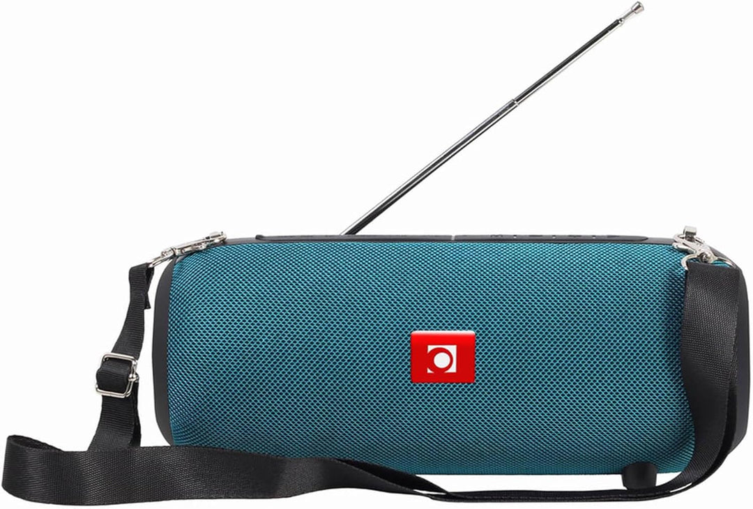 Gembird tragbarer Bluetooth-Lautsprecher mit Antenne - kabellos und wiederaufladbar, grüne