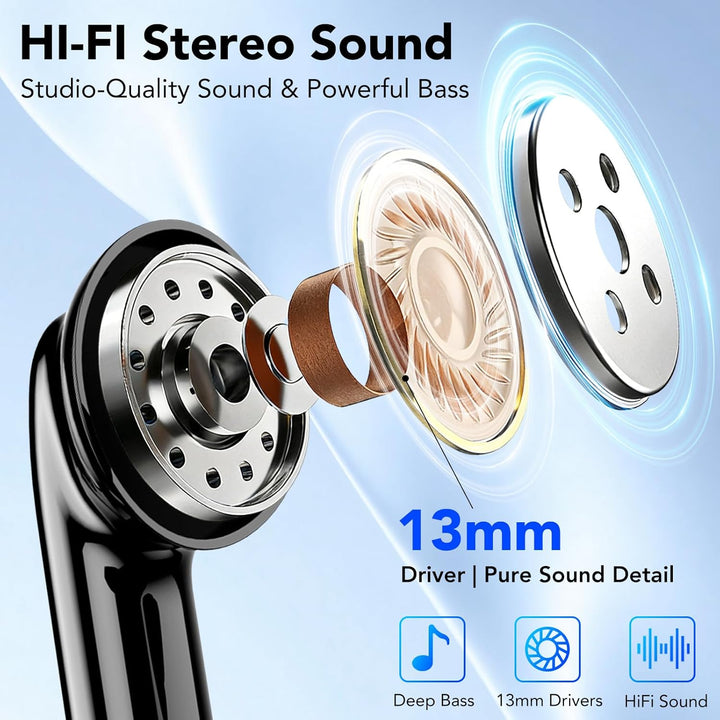2026 Neu Bluetooth Kopfhörer, In Ear Kopfhörer Kabellos Bluetooth 5.4, 4 ENC Noise Cancelling Mic mi