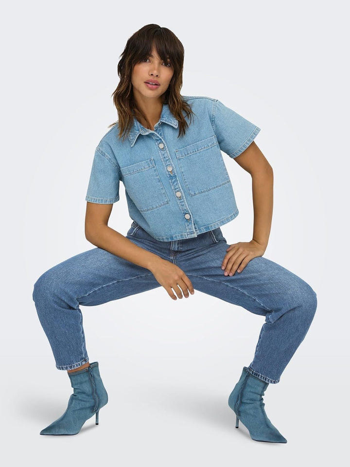 ONLY Female Karotte ONLTROY Hohe Taille Karotte Jeans XS / 32L Medium Blue Denim, XS / 32L Medium Bl
