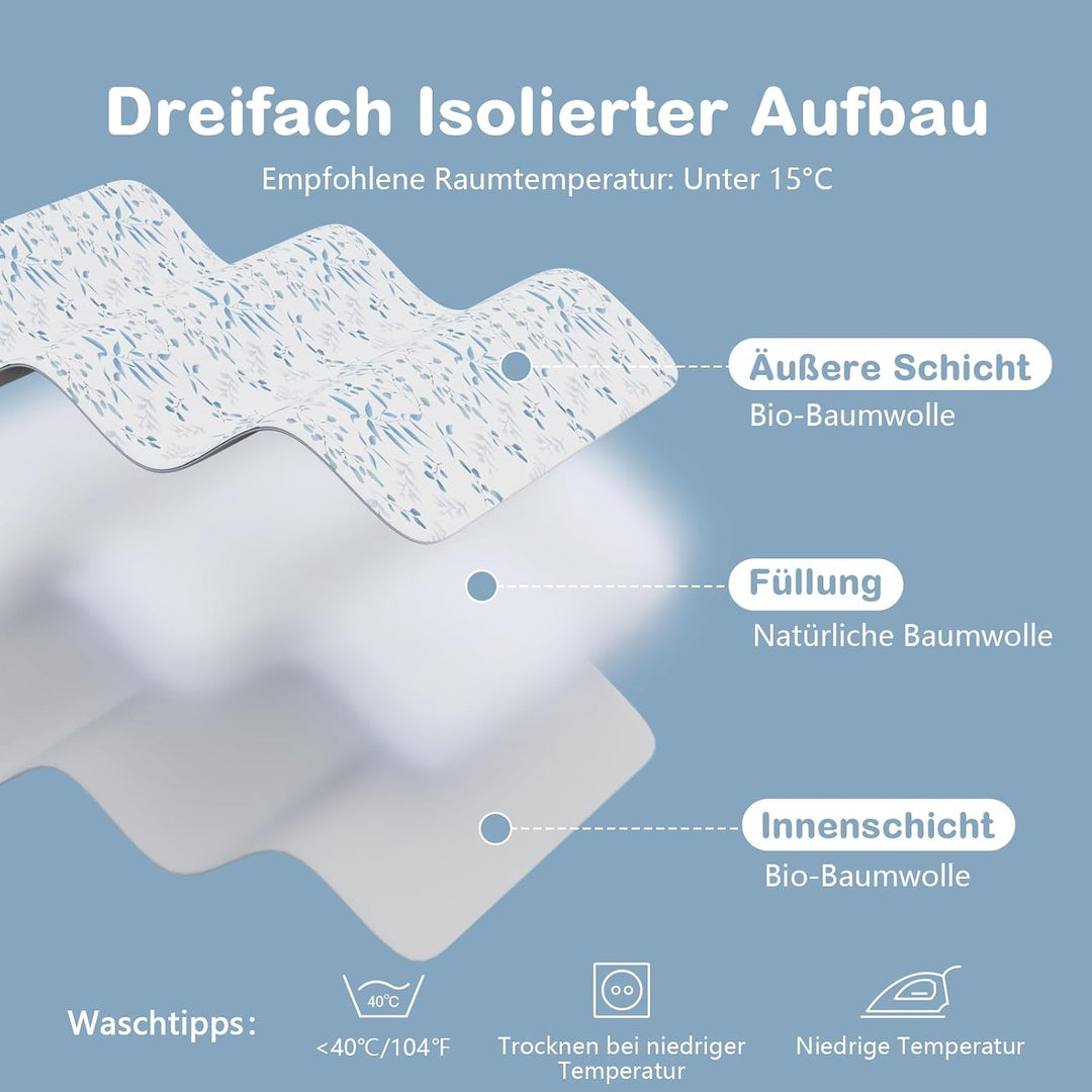MIKAFEN Schlafsack baby 3.5 Tog Baby Winter Schlafsack Kinder Schlafsaecke aus Bio Baumwolle Verschi