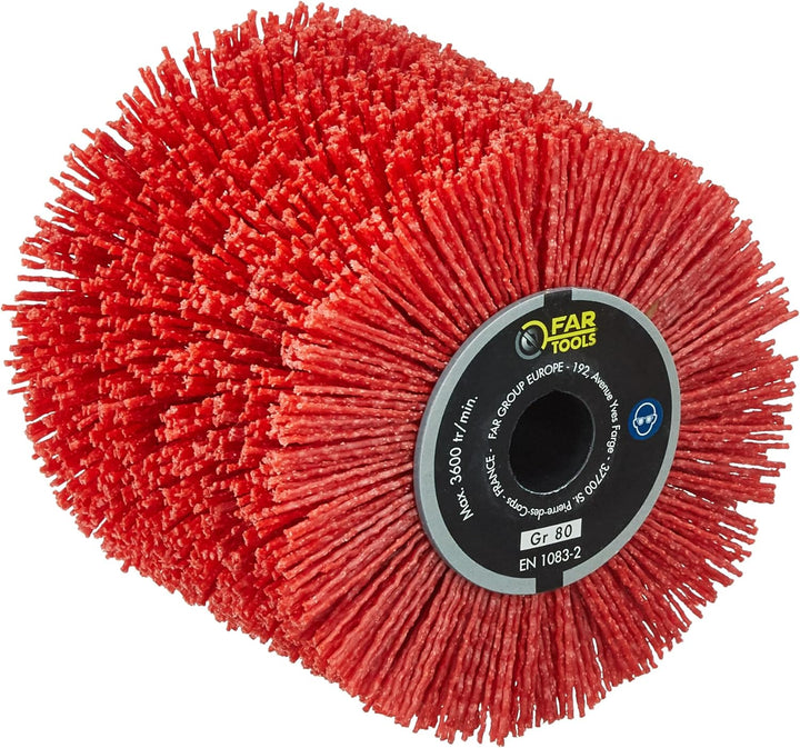 Fartools 110886 Bürste aus Nylon, Schleifmittel, Durchmesser 120 mm, Länge 100 mm & 110869 Schleifri