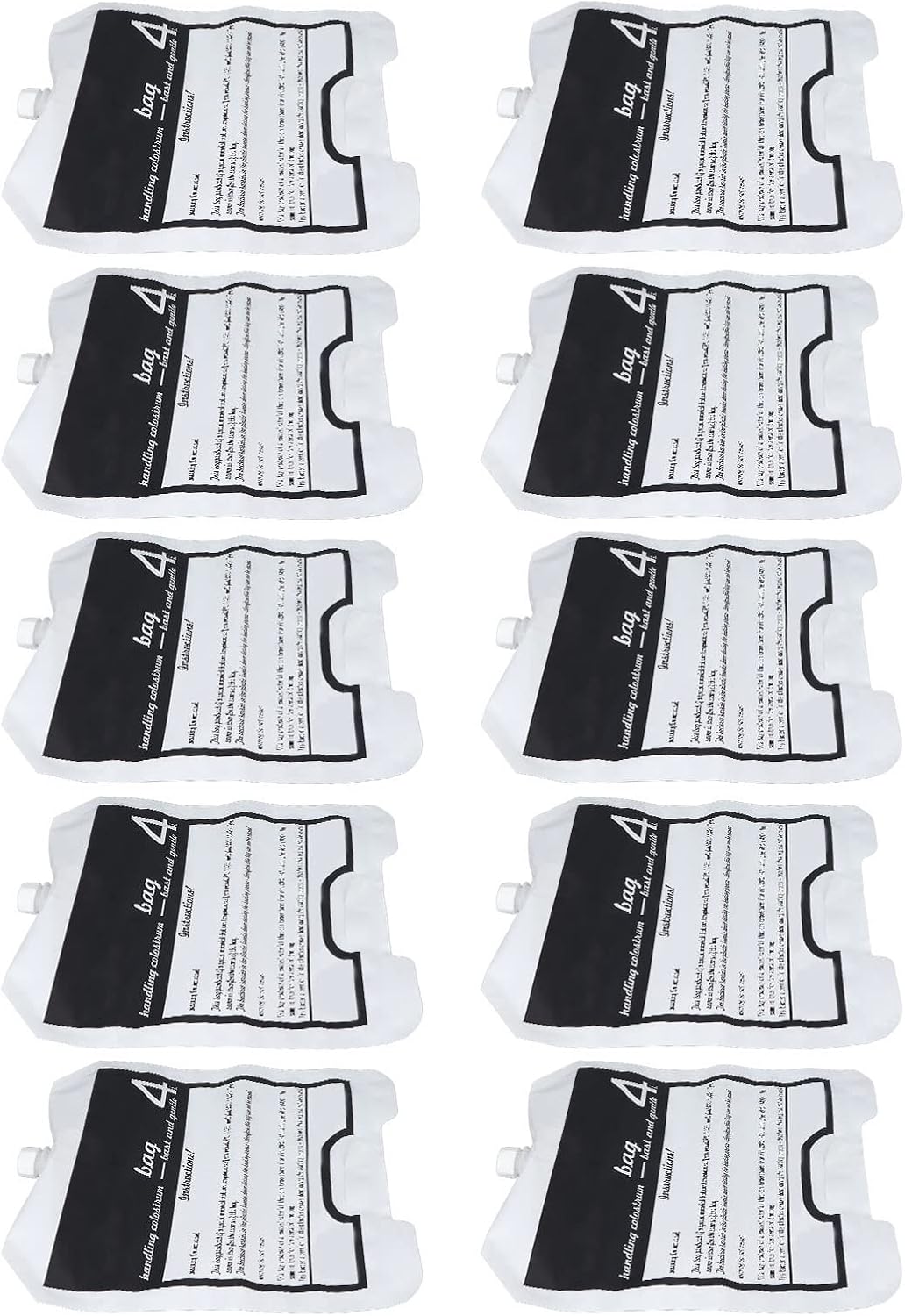 Qcwwy 4L Spiralschnittstellen-Kolostrumbeutel 10 Stück Kolostrum-Verpackungsbeutel für Kälberstall