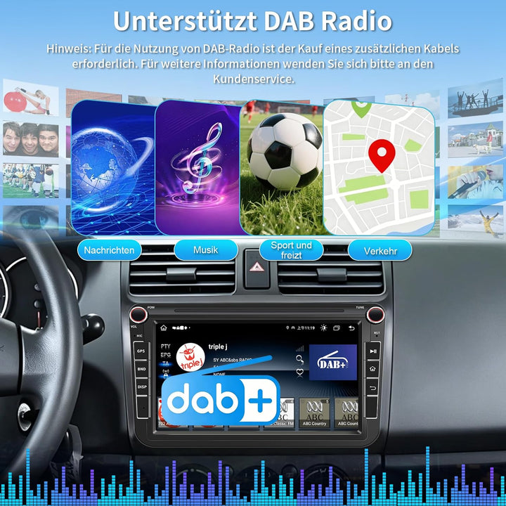 8 Zoll Android 15 8+128G Autoradio mit Qualcomm Chip Bildschirm für Golf 5 Golf 6 VW T5 VW Polo 6R G