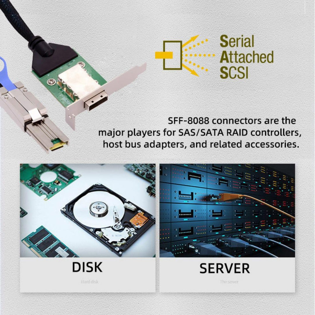 chenyang Mini SAS SFF-8088 auf SFF-8088 26Pin externes Verlängerungsdatenkabel PCBA mit Low Profile